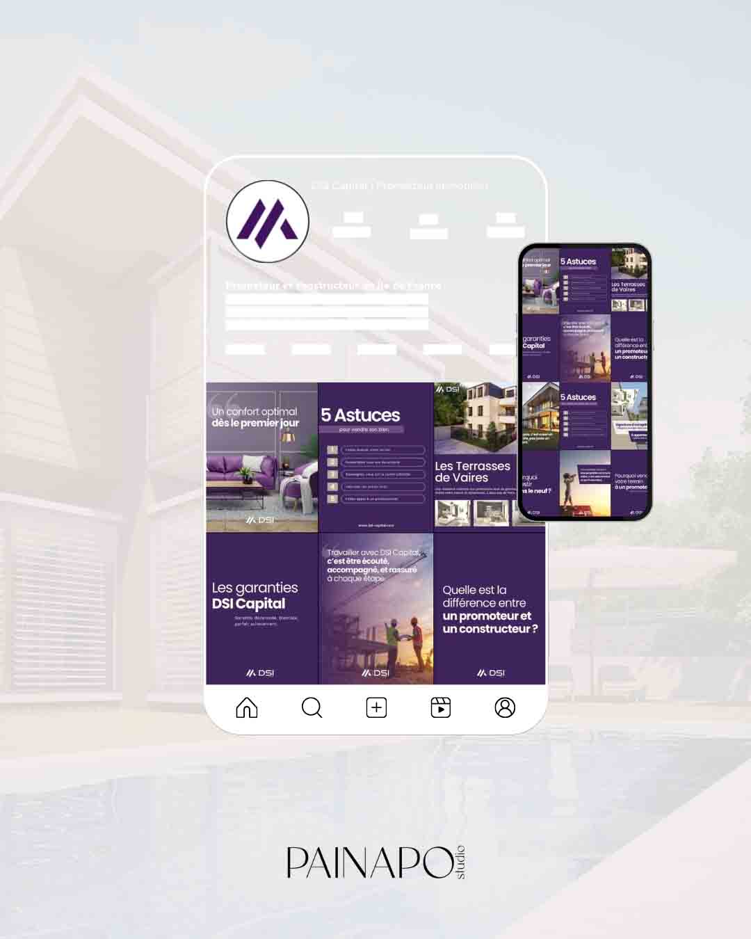 Habillage Instagram immobilier
