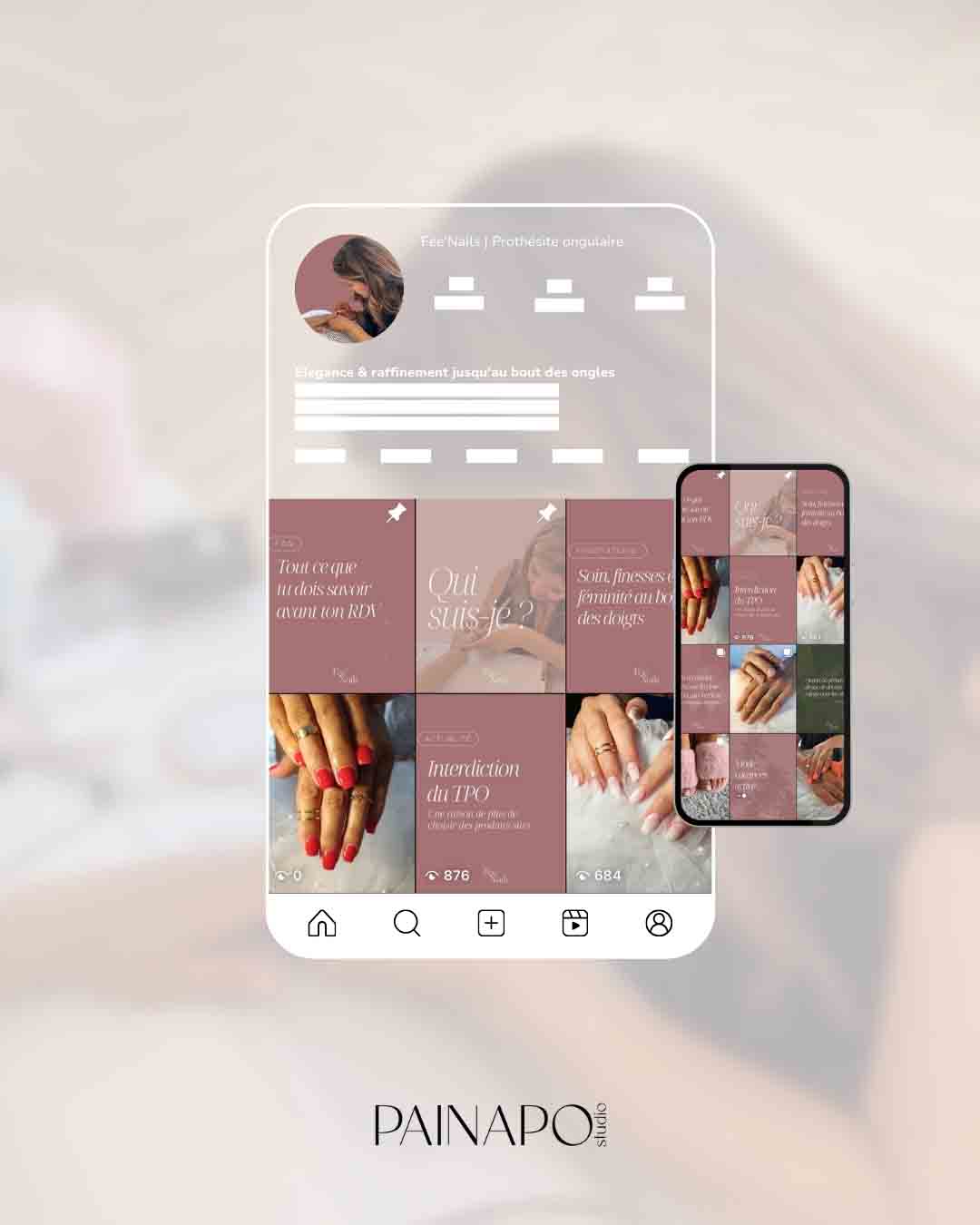 Habillage Instagram prothésiste ongulaire